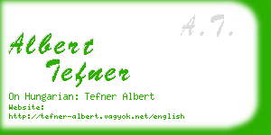 albert tefner business card